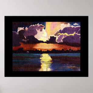 SUNBURST PAINTING poster