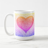 Sunburst Pointillism Coeur café Mug (Gauche)
