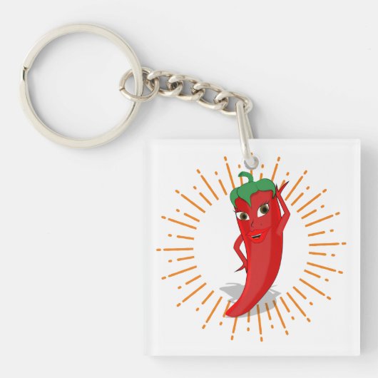 Sunburst Red Hot Pepper Diva Sleutelhanger (voorkant)