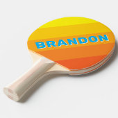 Sunburst Sea Bold Stripes with Name Tafeltennisbatje (Voorkant Gekanteld)