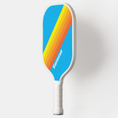 Sunburst Sea Stripes with Name Pickleball Paddle (Links)