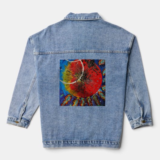 Sunburst Sunflower Jeans Jacket (Verso)