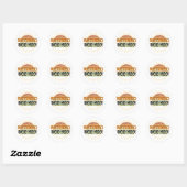 Sunburst Sunset (in ruste), Woo Hoo Ronde Sticker (Vel)