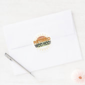 Sunburst Sunset (in ruste), Woo Hoo Ronde Sticker (Envelop)