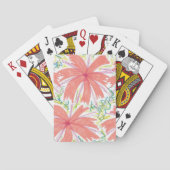 Sunburst Tropical Flower Pattern Pokerkaarten (Achterkant)