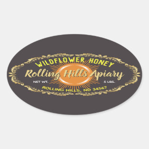 Sunburst Wildflower Honingpot Stickers