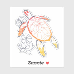 Sunburst Zee Turtle Sticker