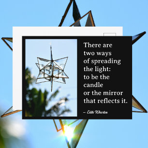 Suncatcher verspreidt het licht Inspirerende quote Briefkaart