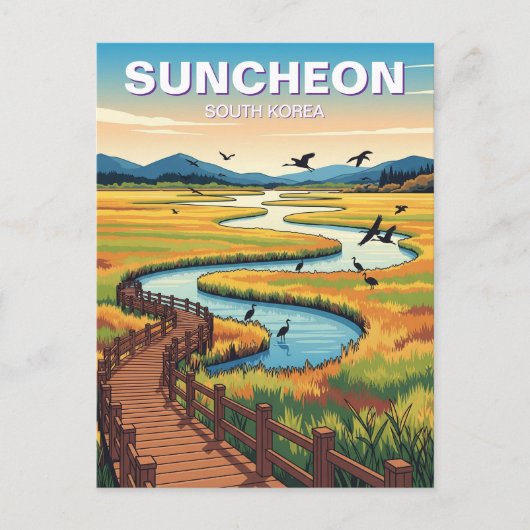 Suncheon Zuid-Korea Briefkaart (Voorkant)