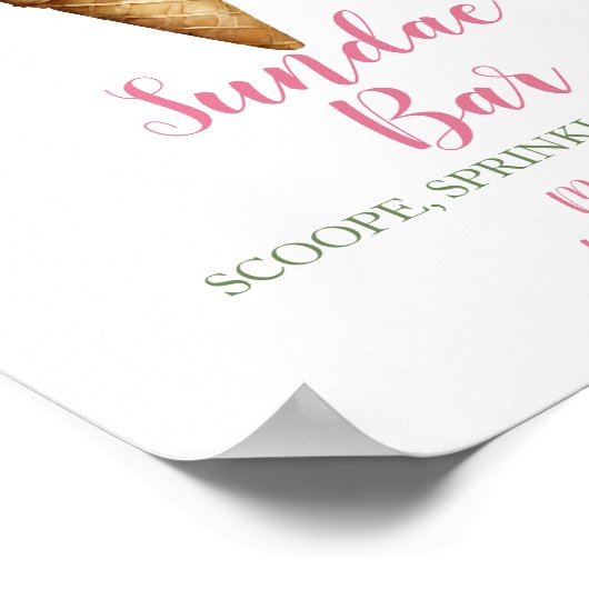 Sundae Bar Ze is opgepakt Vrijgezellenfeest Poster (Hoek)