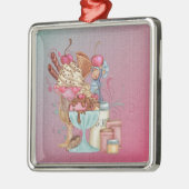 Sundae Chef Metalen Ornament (Links)