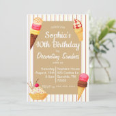 Sundae Décoration Invitation d'anniversaire (Debout devant)