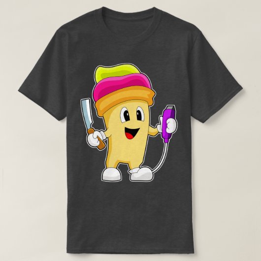 Sundae kapper scheermes t-shirt (Design voorkant)