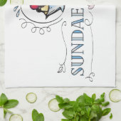 sundae keukenhanddoek (Gevouwen)