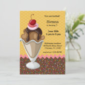 Sundae * kies achtergrondkleur kaart (Staand voorkant)