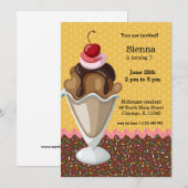 Sundae * kies achtergrondkleur kaart (Voorkant / Achterkant)