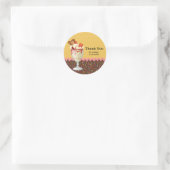 Sundae * kies achtergrondkleur ronde sticker (Tas)