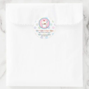 Sundae Shop Ronde Sticker