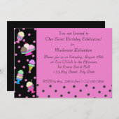 Sundae Shoppe Party Kaart (Voorkant / Achterkant)