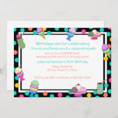 Sundae Shoppe Uitnodigen Kaart (Voorkant / Achterkant)