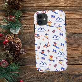 Sundance Mountain Idaho Ski Snowboard patroon iPhone 11 Hoesje