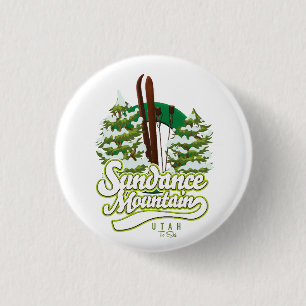 Sundance Mountain Utah Ski logo Ronde Button 3,2 Cm