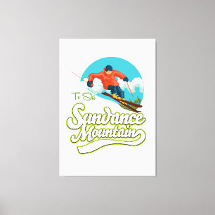 Sundance Mountains ski logo Canvas Afdruk