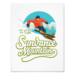 Sundance Mountains ski logo Foto Afdruk