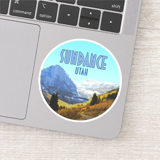 Sundance Utah Mountains  Sticker (Detail)