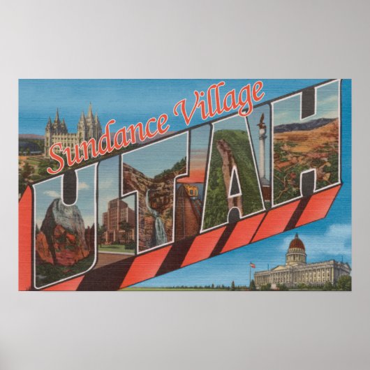 Sundance Village, Utah - Large Letter Sceners Poster (Voorkant)