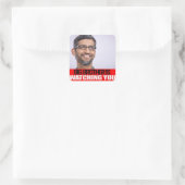 Sundar Pichai 1984 Vierkante Sticker (Tas)