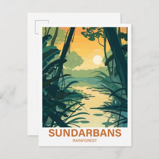 Sundarbans Regenwoud India Bangladesh Reizen Briefkaart (Voorkant / Achterkant)