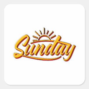 SUNDAY BEST SUMMER VIERKANTE STICKER