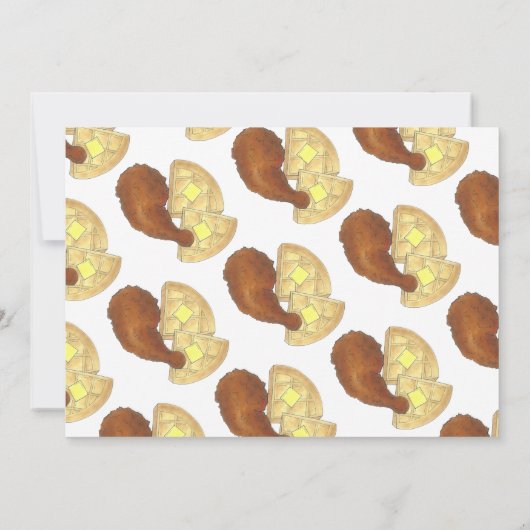 Sunday Breakfast Brunch Chicken and Waffles Kaart (Achterkant)