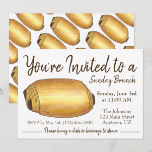 Sunday Breakfast Brunch Pain au Chocolat Croissant Kaart