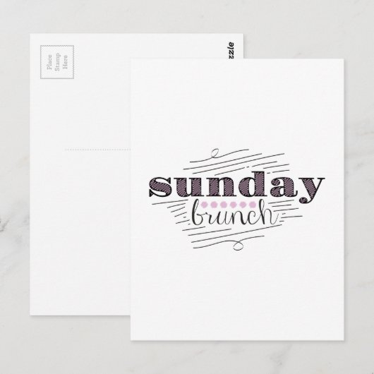 Sunday Brunch Briefkaart (Voorkant / Achterkant)