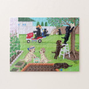 Sunday Fun Labradors schilderen Legpuzzel