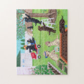 Sunday Fun Labradors schilderen Legpuzzel (Verticaal)