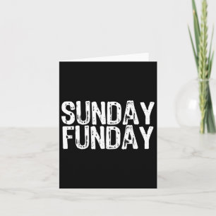 Sunday Funday Football T Shirt Kaart