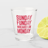 Sunday Funday Funny Quote Shot Glas (Voorkant)