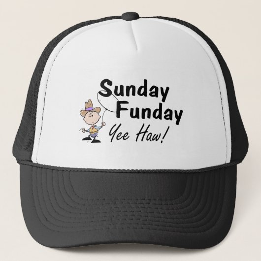 Sunday Funday Yee Haw Trucker Pet (Voorkant)