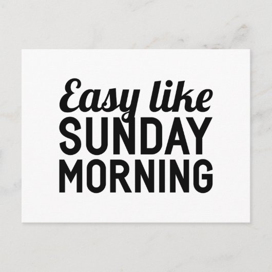 Sunday Morning Briefkaart (Voorkant)