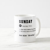 SUNDAY Mug - Drôle Week-end Terminant Mug (Devant droit)