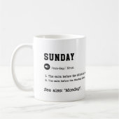 SUNDAY Mug - Drôle Week-end Terminant Mug (Gauche)