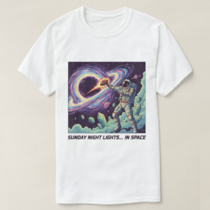 "Sunday Night Lights… In Space" Kosmisch Voetbal T-shirt