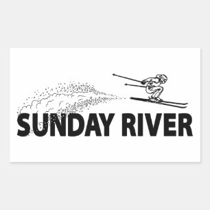 Sunday River Maine Schansspringer Rechthoekige Sticker