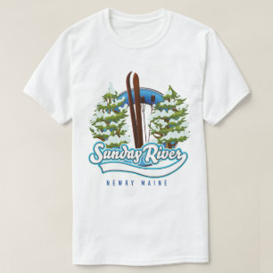 Sunday River Newry Maine ski logo T-shirt