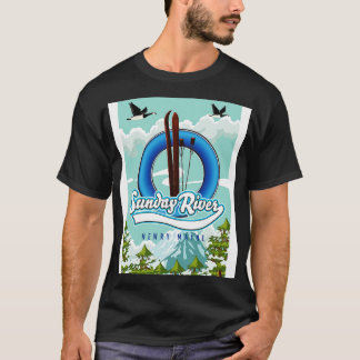Sunday River Newry Maine Ski reisposter T-shirt
