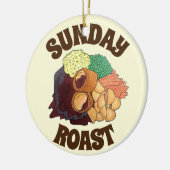 Sunday Roast Dinner British UK Food Medium Potates Keramisch Ornament (Links)