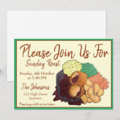 Sunday Roast Dinner Party UK British Food Kaart (Voorkant / Achterkant)